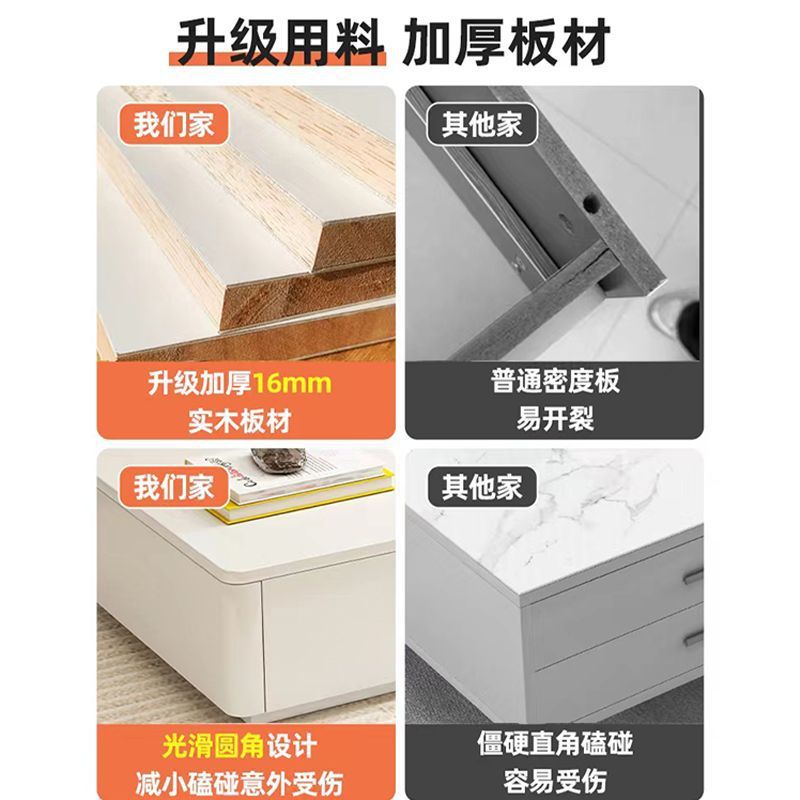 Gabinete de televisión de estilo crema de mesa blanca combinación simple de madera maciza moderna y lujosa cabinet de televisión suspendido en la sala de estar