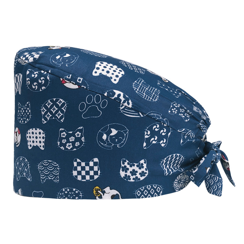 Nuevo Gorro de Enfermera para UCI con Lindos Estampados, Algodón Puro, Gorro de Cocina, Odontología, Belleza y Medicina, Unisex, en Existencia.