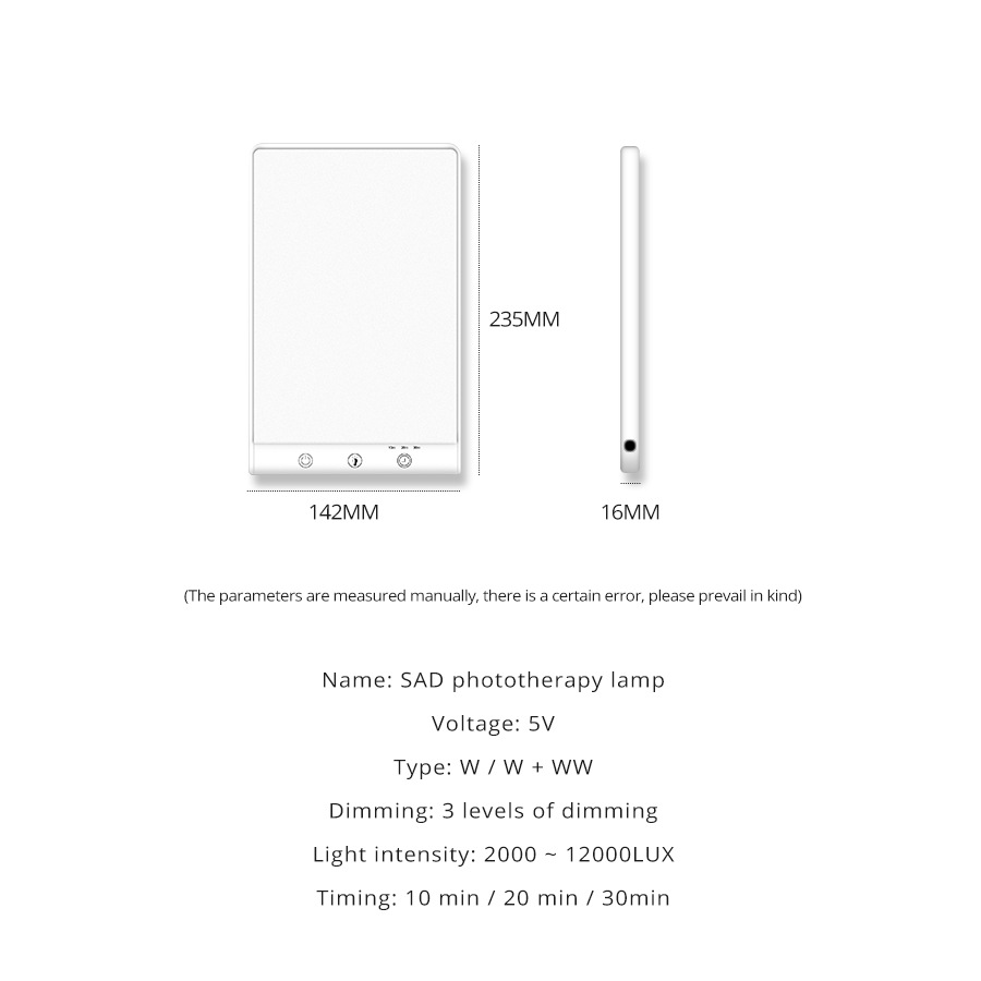 Amazon SAD fototerapia Luz Feliz Luz biónica luz del sol emoción cura Luz ajuste inteligente fototerapia Luz