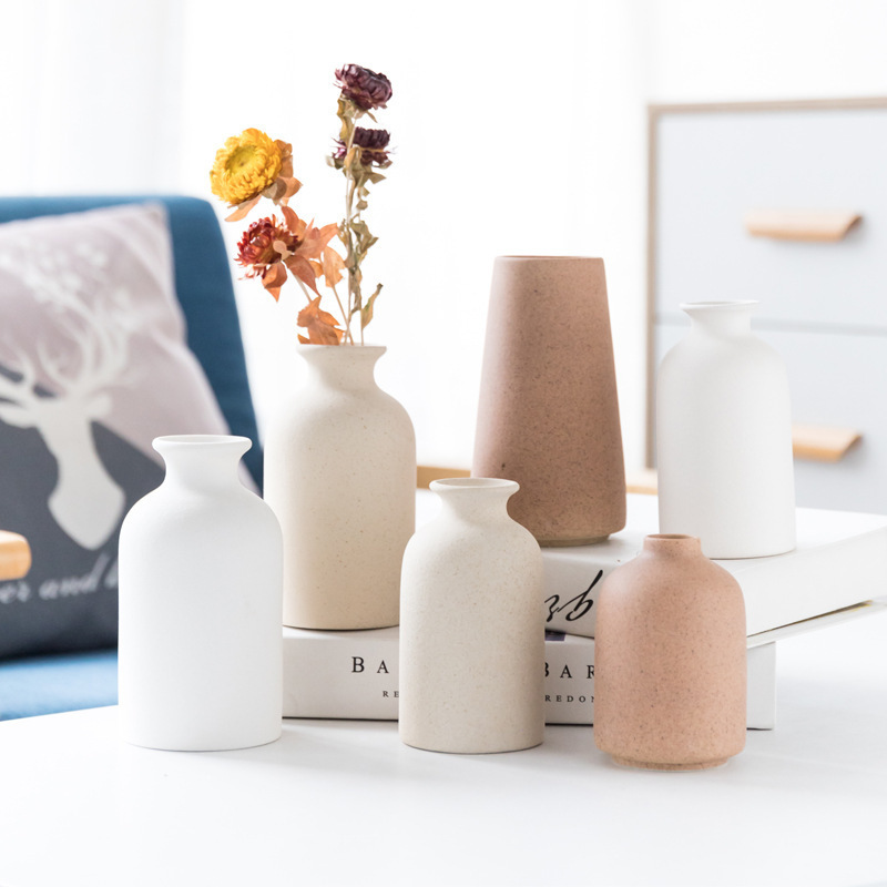 Simple Retro Frosted Ceramic Vase Stoneware Round Bottle Creative Home Decoration Retro Pastoral Crafts Simple Retro Frosted Ceramic Vase Stoneware Round Bottle Creative Home Decoration Retro Pastoral Crafts