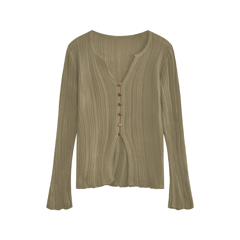 Autumn knitted base thin sweater