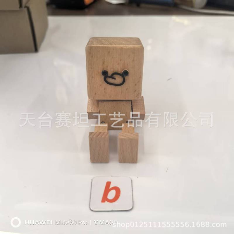 跨境 Shaking Wooden Man Figurine摇晃的木制人像 摇晃汽车装饰|undefined