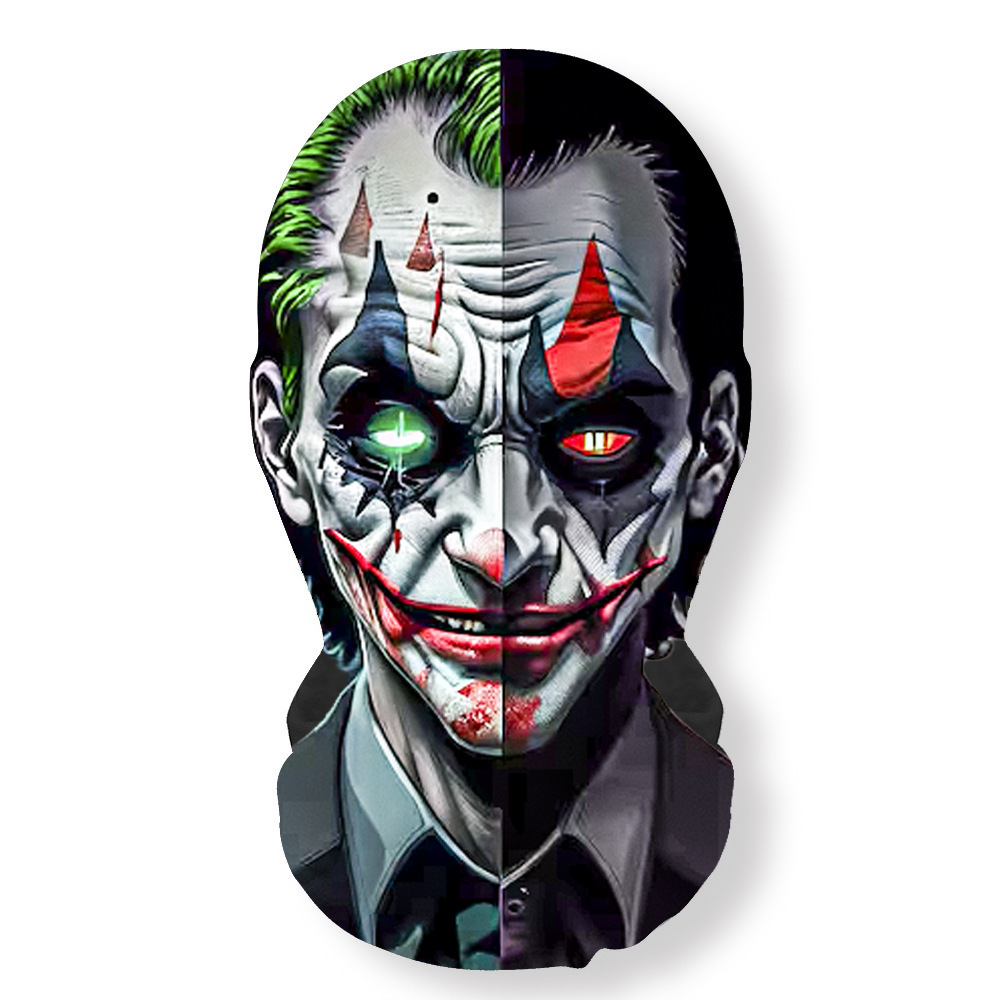 Máscara 3D de payaso para la cara completa, accesorios de terror para Halloween, máscara de broma para fiestas y bailes, protección UV
