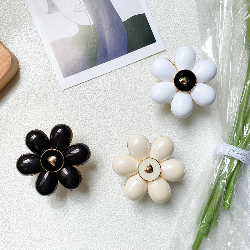31g Weight Alloy, Resin Material Flower Pattern Fashion Style Small Fresh Flower Three-dimensional Stable Portable Mobile Phone Holder 无