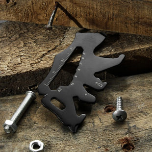 Multifunctional tool card mini bear keychain gift portable wrench bottle opener