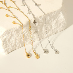 歐美高級風不鏽鋼18K創意幾何蝴蝶配飾流蘇腳鏈女簡約INS風足鏈