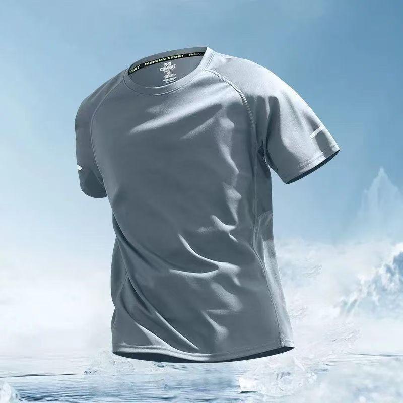 2026 Casual Short-Sleeve T-Shirt for Men, Summer Thin Sports Top, Breathable Half-Sleeve Running Fitness Clothing, New Model