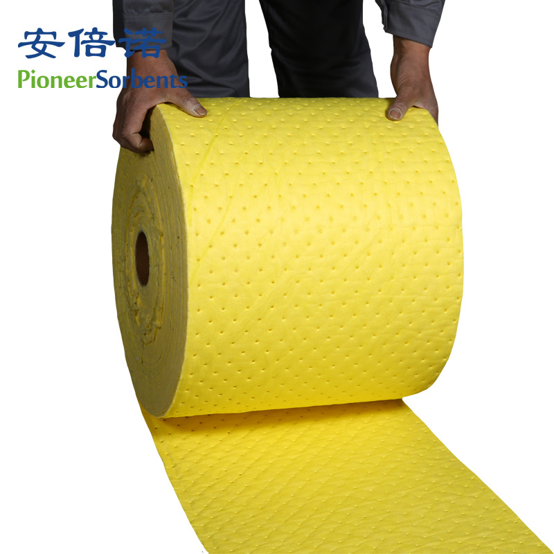 化学品吸附卷实验室吸液棉 酸碱溶剂腐蚀性吸收棉 吸液毯3mm