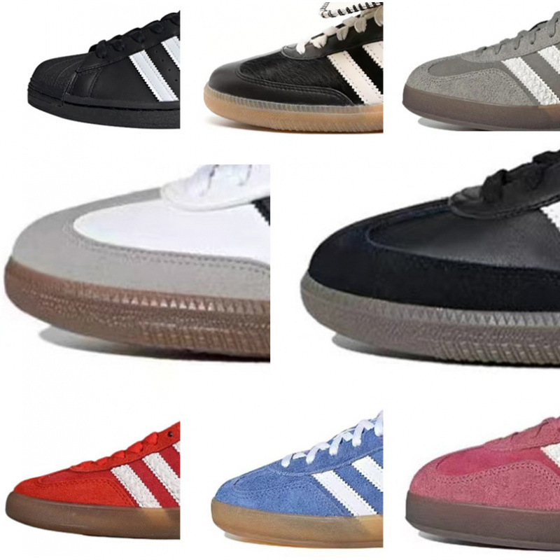 Pure Original German Training Shoes Adidas Samba Shell Toe Versatile Campus Silver Height-Increasing Thick-Soled Casual White Shoes