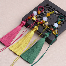 厂家直销批发元宝玛瑙钥匙扣流苏穗子挂饰汽车配饰diy挂件小流苏