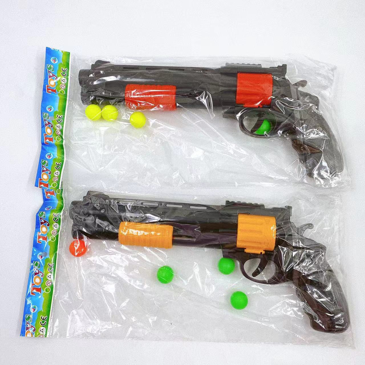 2 juguetes al por mayor pistolas blandas coloridas juguetes infantiles pistolas de pelota juguetes de plástico ping-pong manga nostálgica lotes