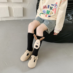 兒童襪子潮ins趴趴小熊潮童襪長筒女童棉襪長筒襪寶寶中筒公仔襪