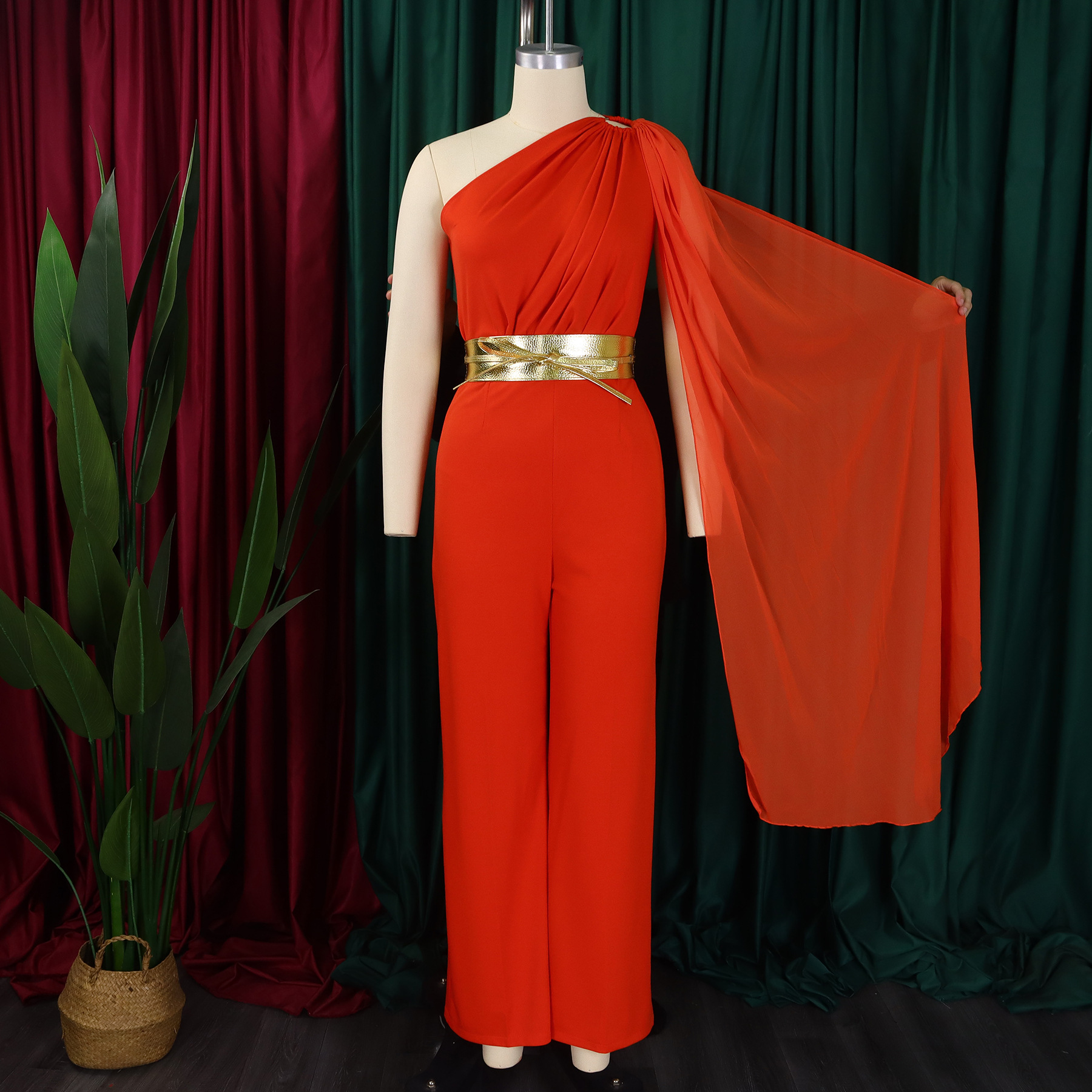 595g Weight Asymmetrical Sleeve Sleeve Length Full Length Pants Length Spandex, Polyester Fabric Type High Waist Waist Line Jumpsuits Pants Type Stretchy Elasticity Bodysuits Tops Type Holiday, Cocktail Party Occasion Slim Fit Type Solid Color Pattern Summer, Spring Season Women's Gender Sexy, Streetwear Style Women's Holiday Cocktail Party Bodysuits Sexy Streetwear Solid Color Full Length Jumpsuits 12