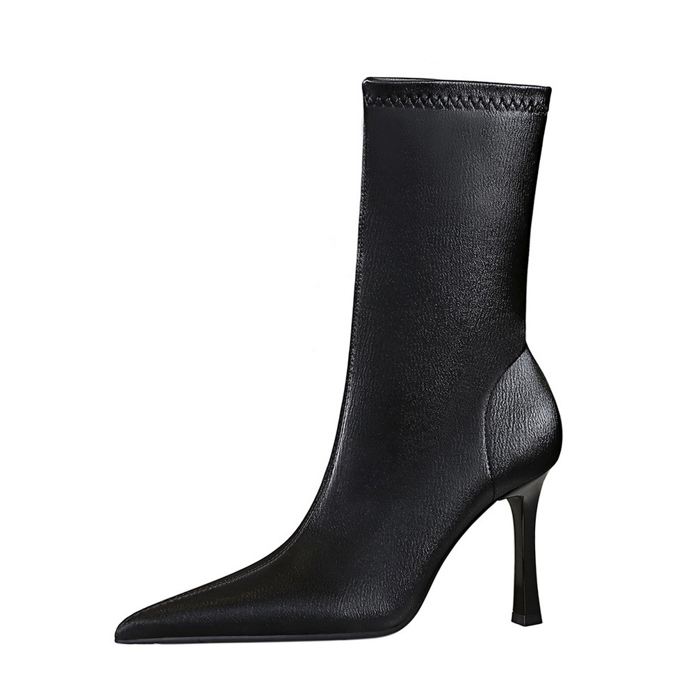 325-5 Retro European And American Style Fashionable Sexy Slimming Party Short Ultra High Heel Pointed Toe Winter Women's_vogvips.com