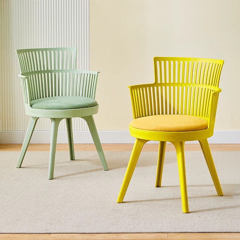 Modern Simple Home Dining Chair Nordic Light Luxury Backrest Chair Net Red Plastic Makeup Chair Casual Desk Stool