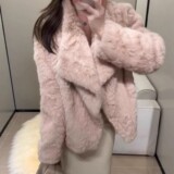 Мягкая, нежная и пушистая молодежная меховая шуба из экологически чистого меха, женская зимняя модная шуба с оттенком золота