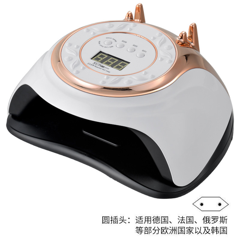 Lámpara de fototerapia de manicura 216W de alta potencia manicura tienda de manicura luz LED doble fuente de luz doméstica pegamento de manica lámpara de secado rápido