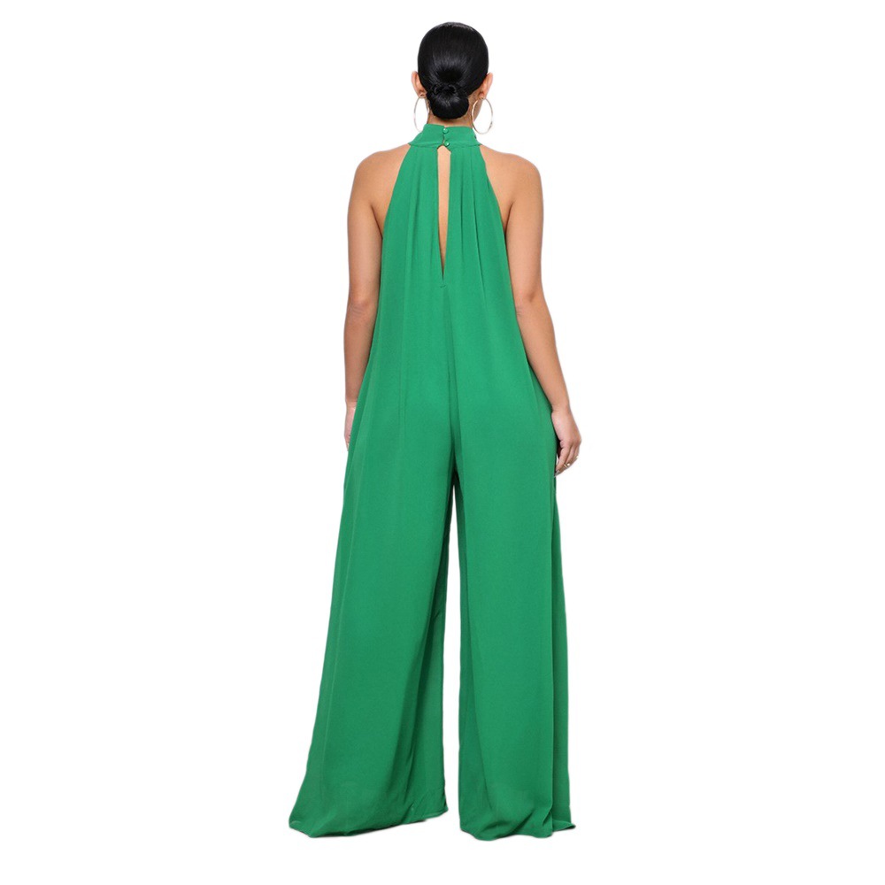 350g Weight Full Length Pants Length Polyester, Chiffon Fabric Type Mid Waist Waist Line Jumpsuits Pants Type Inelastic Elasticity Holiday, Family Gathering, Tea Party Occasion Loose Fit Type Solid Color Pattern Summer, Spring Season Women's Gender Simple Style, Classic Style Style Women's Holiday Family Gathering Tea Party Simple Style Classic Style Solid Color Full Length Jumpsuits 24