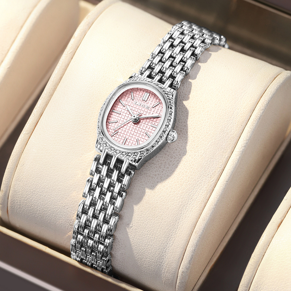 Lige Brand Popular High-End Women's Watch, High-End Feel, Waterproof, Niche Retro Fashion Quartz Watch Wholesale