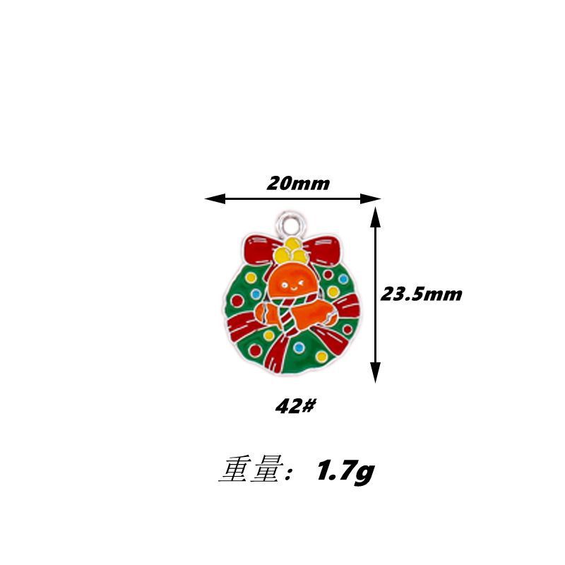 クリスマス漫画 DIY 合金ドリップオイルゴールデンホワイト K サンタクローススノーフレークヘラジカクリスマス猫アクセサリー|undefined