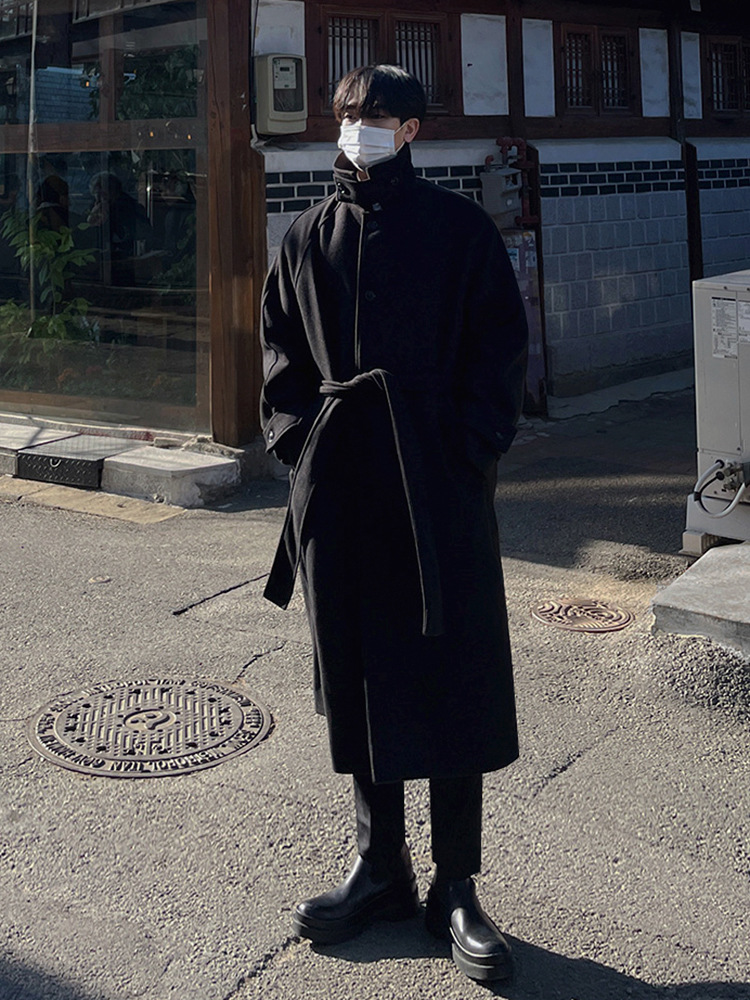 MYQ高級感毛ですね。コート男秋冬は膝を厚くしてコートします。