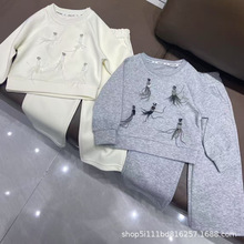 丽蓓童装 中小童羽毛工艺套装 欧美洋气90-130码 25年秋款yxt