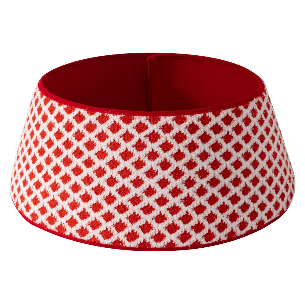 Nuevo cruzado de Navidad cuadrado de peluche árbol de Navidad collar de peluche escenas de diseño accesorios artesanías