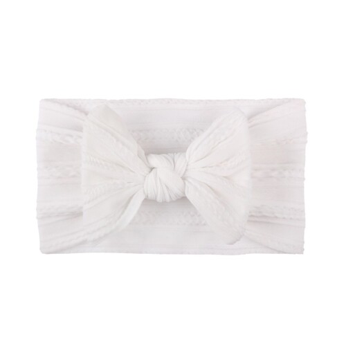 European and American new soft twist nylon baby headband children's wide-brimmed bow elastic headscarf baby headband
