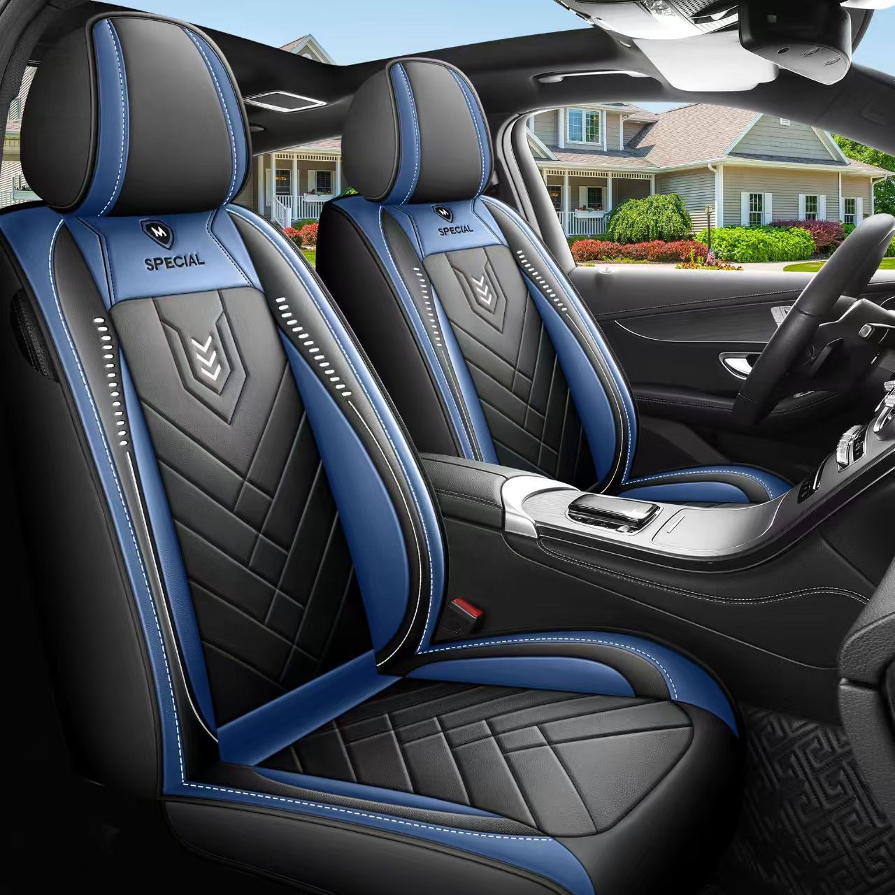 Cushion Four Seasons: Universal Seat cushion, seat cover - blue