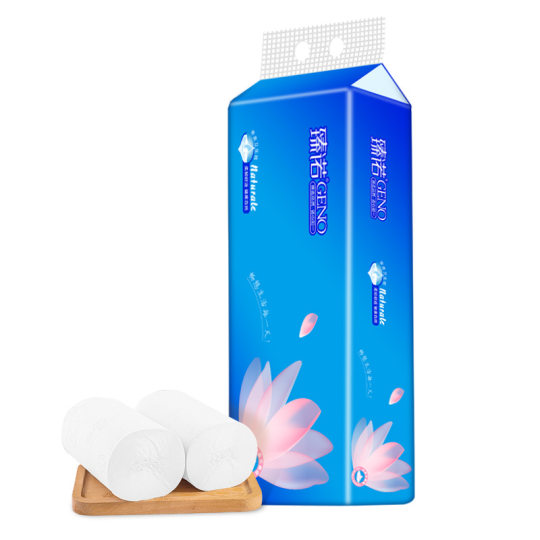 Newcomers enjoy 12 rolls of paper raw wood pulp solid toilet paper household toilet paper affordable coreless roll paper wholesale