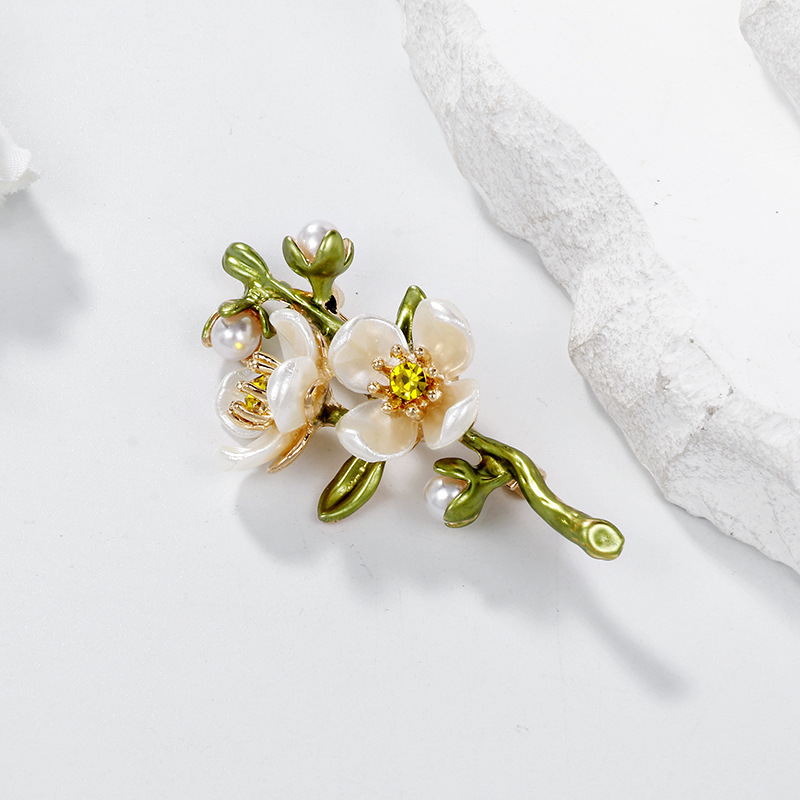 12g Weight Brooches Classification Zinc alloy Material Flower Pattern Pastoral Simple Style Pin Flower Zinc Alloy Plating Unisex Brooches 1