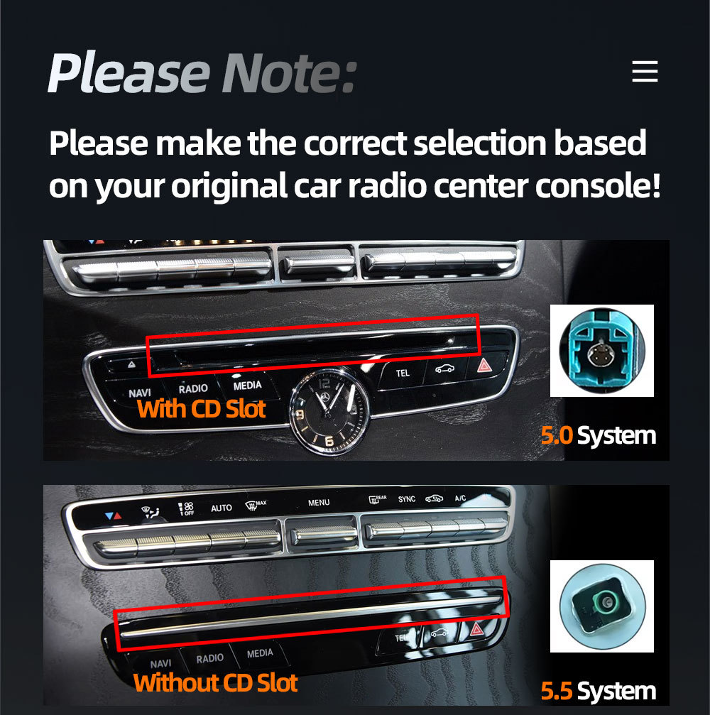 Suitable for Mercedes-Benz C-Class W205 S205 X253 Car Central Control Large-Screen Navigation All-In-One Player