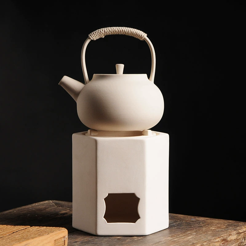 Tea room fire bowl bubble tea tower room room hotel carbon furnace side handle handlebar rough pottery kung fu tea wind furnace olive furnace