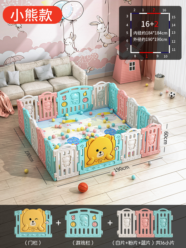 Yihai valla bebé tierra gateando niño valla bebé interior casa escalada estera niños Juego bar