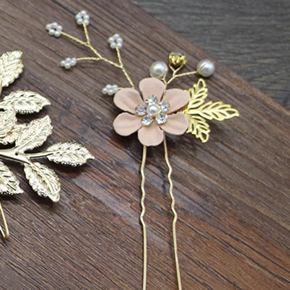 Cabeza transfronteriza hecha a mano cuatro piezas de flores de cabeza cinco piezas de blanco, azul, oro, rosa y otros estilos