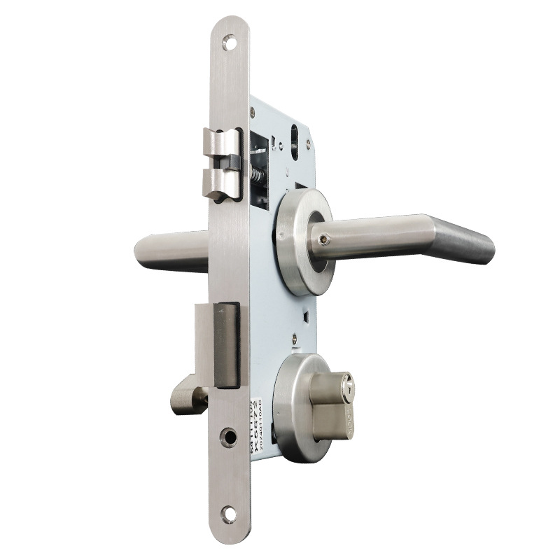 Ingeniería 304 cerradura interior de acero inoxidable cerradura de puerta silenciosa cerradura de puerta de baño cerradura de cobre con llave cerradura de puerta