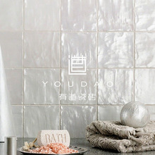 有道 贝壳白色珍珠釉面手工砖厨房卫生间浴室墙砖工装背景墙瓷砖