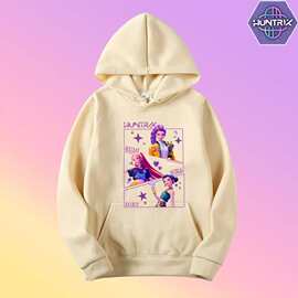 蹒跚学步的女孩衣服KPop恶魔猎人时尚连帽衫男女针织衫K-Pop休闲