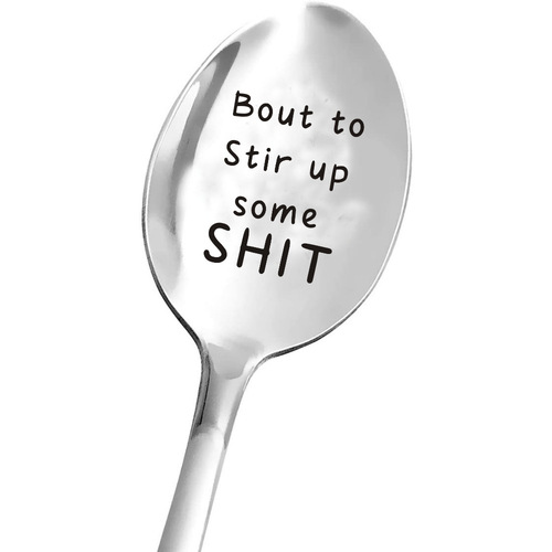 Fun laser-carved spoon for Christmas birthday gift for mom/grandma/grandpa/best friend