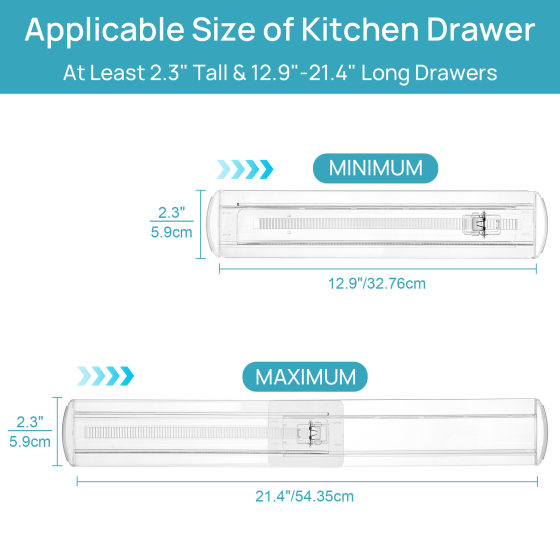 Transparent Household Drawer Partition Panel Bedroom Kitchen Retractable Partition Panel Multifunctional Storage and Organize Partition