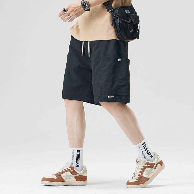 Men's silk thin quick dry summer shorts, sports trousers for leisure, American style