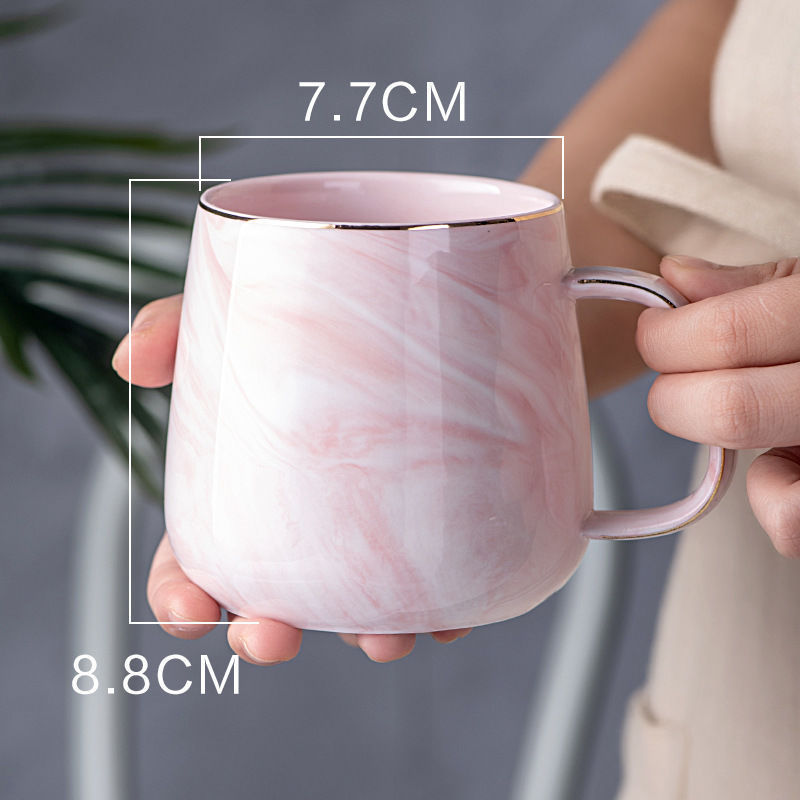 蓋付きセラミックカップクロスボーダー北欧ゴールドエッジコーヒーカップオートミール朝食カップ新しいクリエイティブパーソナライズマグメーカー|undefined