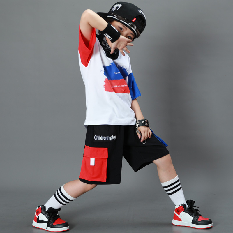 South Korea Children's Clothing Boys' Short-sleeved Children's Suit Summer Clothing Korean-style Fake Two-piece Boys' Summer Clothes