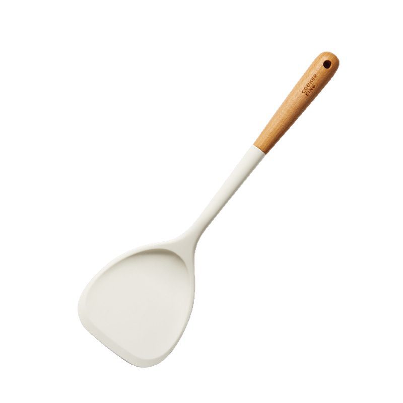 Cocina Dahuang pala de silicona resistente a altas temperaturas olla antiadherente de grado alimenticio especial para cocinar pala de silicona juego de colador de cuchara