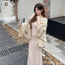 喜欢的调调高比例 披肩针织毛衣外套女秋季新款时尚开衫上衣