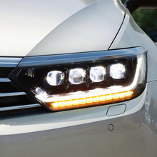 新迈腾大灯总成17-19升级款全LED日间行车灯解锁一抹蓝流光转向灯