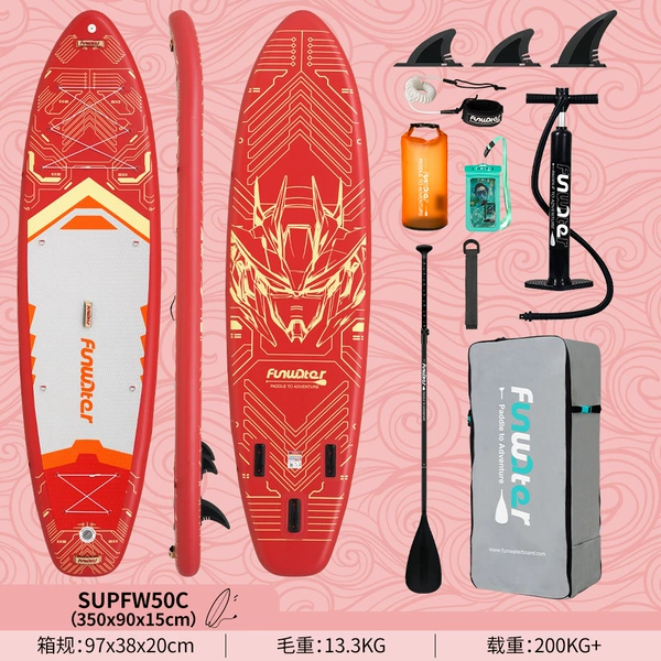 SUPFW50C — 350 см, широкая красная «меха» (с креплением для камеры)