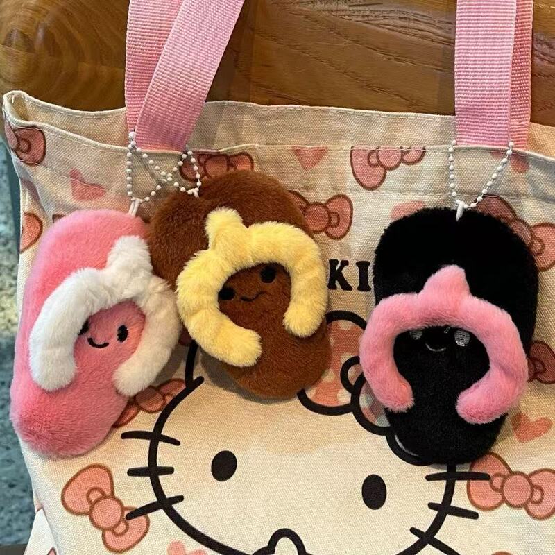 Cute Plush Doll Slippers Keychain Cartoon Doll Girl Bag Pendant Funny Flip-Flops Pendant Gift Cute Plush Doll Slippers Keychain Cartoon Doll Girl Bag Pendant Funny Flip-Flops Pendant Gift