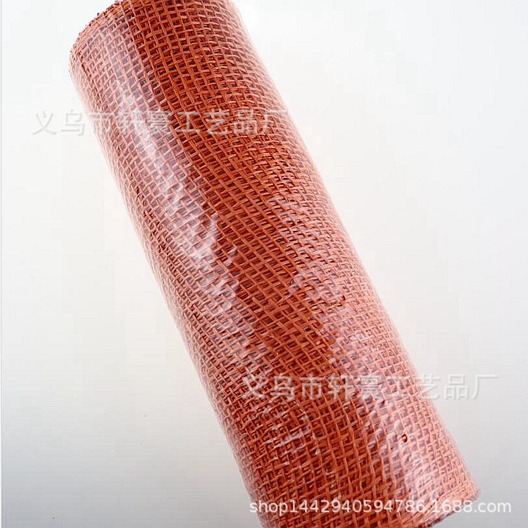 Cinta de malla de lona PP malla de plástico malla de embalaje de flores Amazon Navidad decoración de la puerta de malla