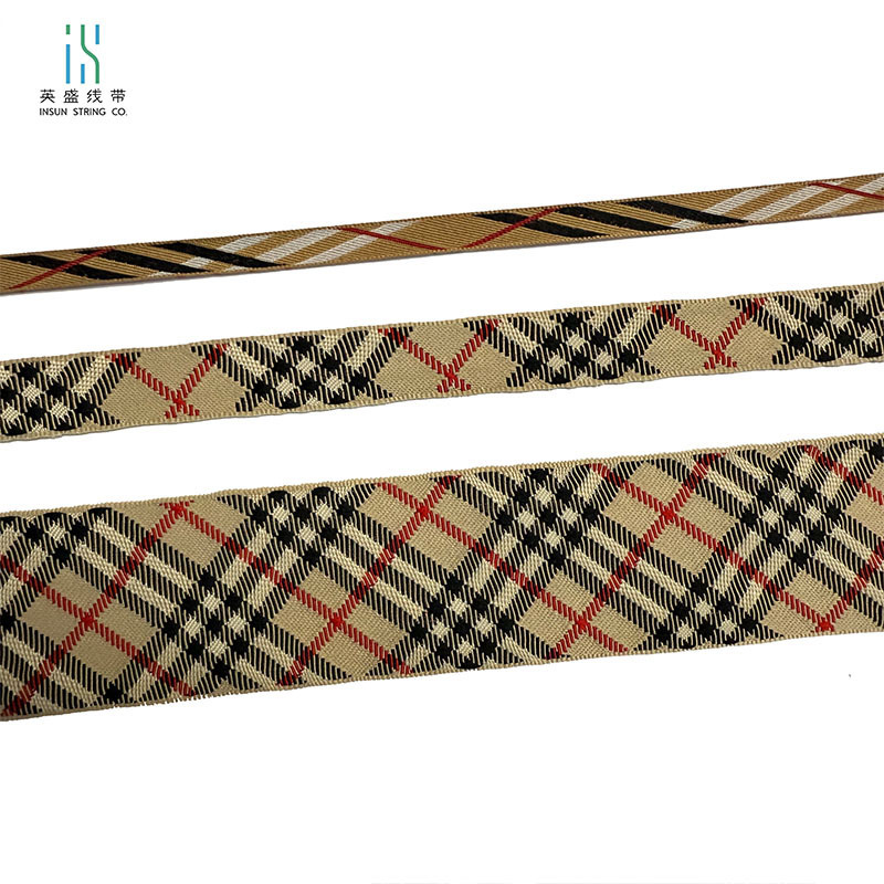 Plaid Jacquard Webbing Sweatshirt Set with Side and Back Collar Trim Strips, Sports Casual Apparel Decorative Tape Accessories Plaid Jacquard Webbing Sweatshirt Set with Side and Back Collar Trim Strips, Sports Casual Apparel Decorative Tape Accessories